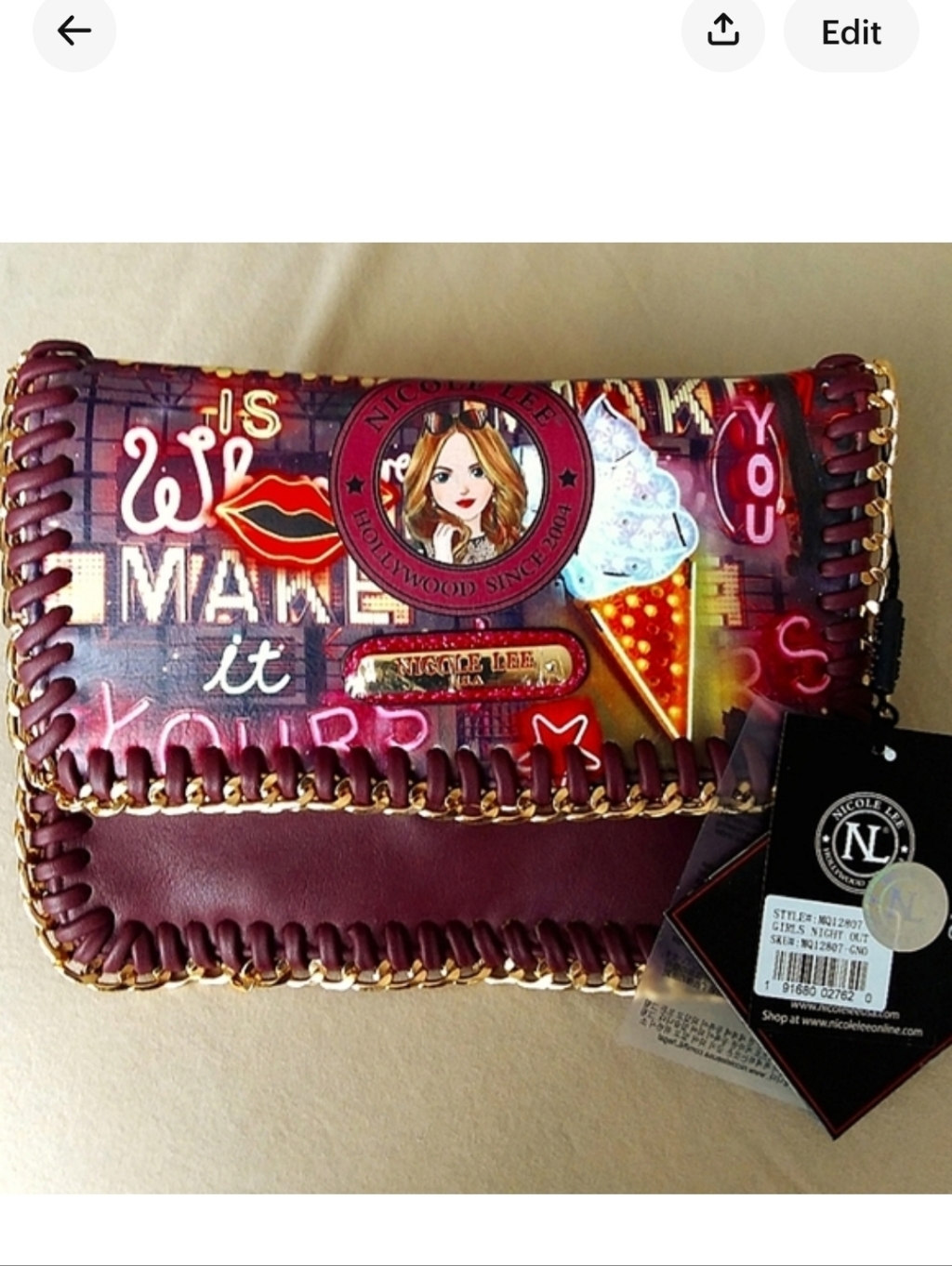 Nwt Nicole Lee Vintage Clutch/Crossbody